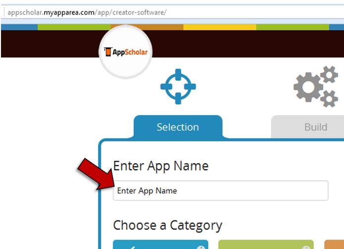 enter app name screenshot